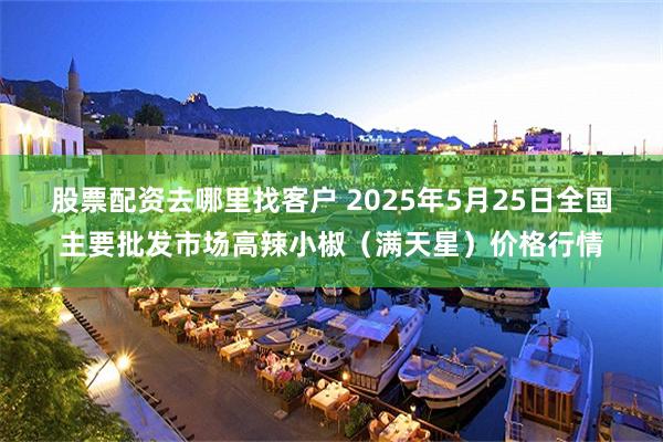 股票配资去哪里找客户 2025年5月25日全国主要批发市场高辣小椒（满天星）价格行情